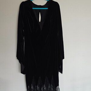 Halloween Costume Velvet Fluted Maven Dress